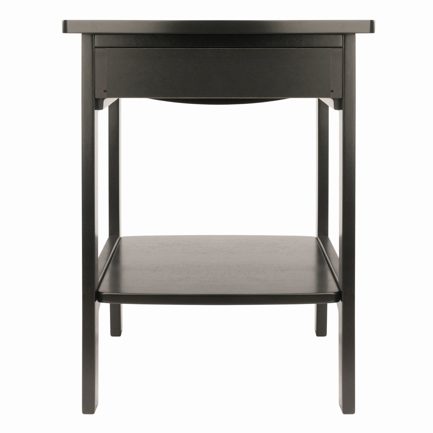 Claire Curved Accent Table, Nightstand, Black