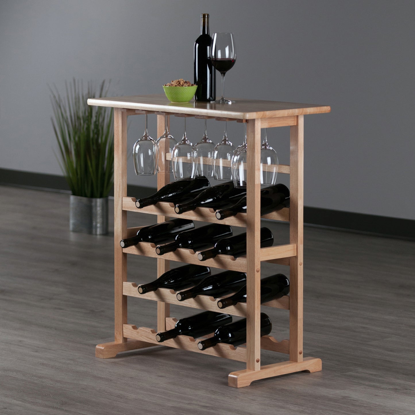 Vinny 24-Bottle Wine Rack, Natural