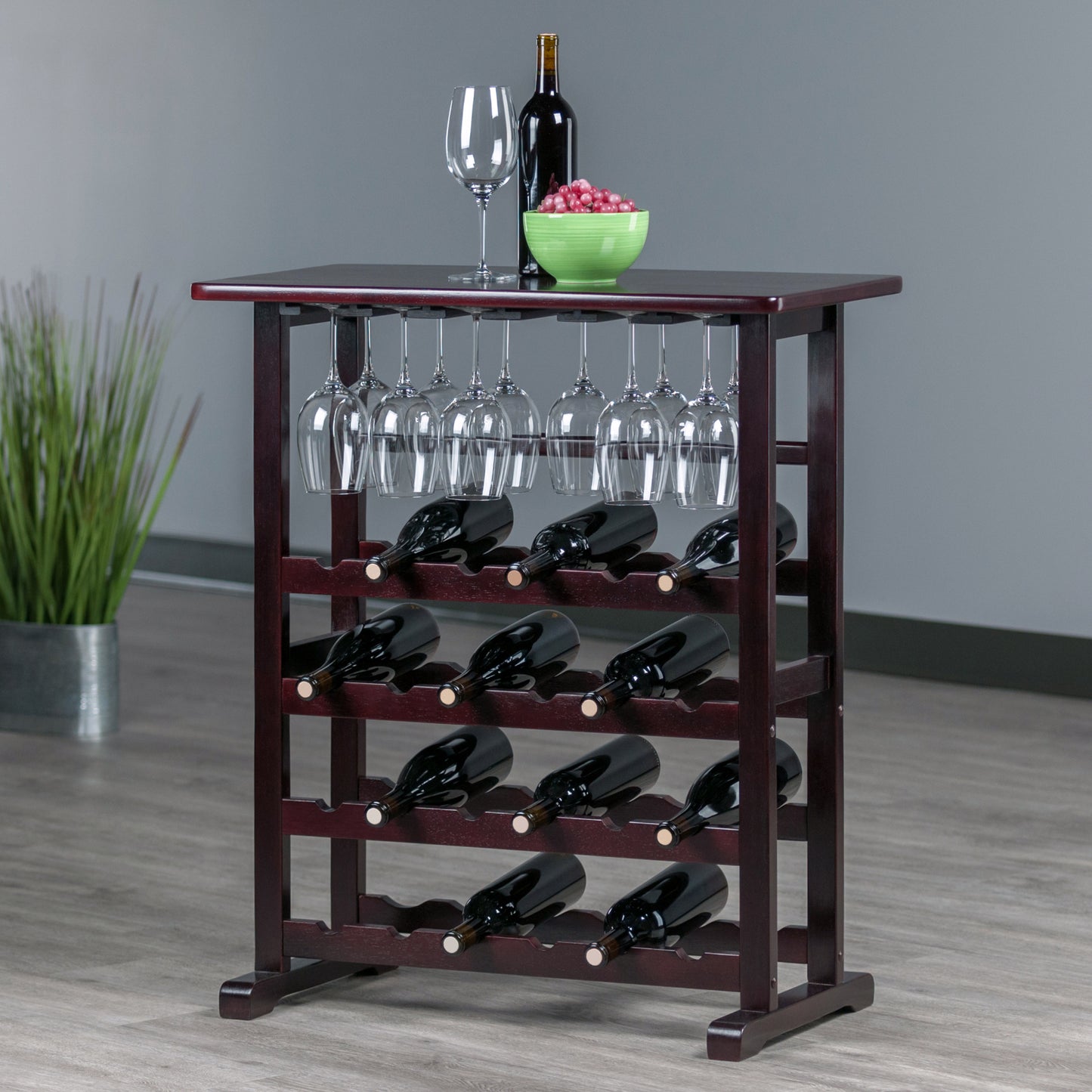 Vinny 24-Bottle Wine Rack, Espresso