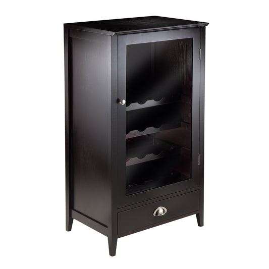 Bordeaux 20-Bottle Wine Cabinet, Espesso