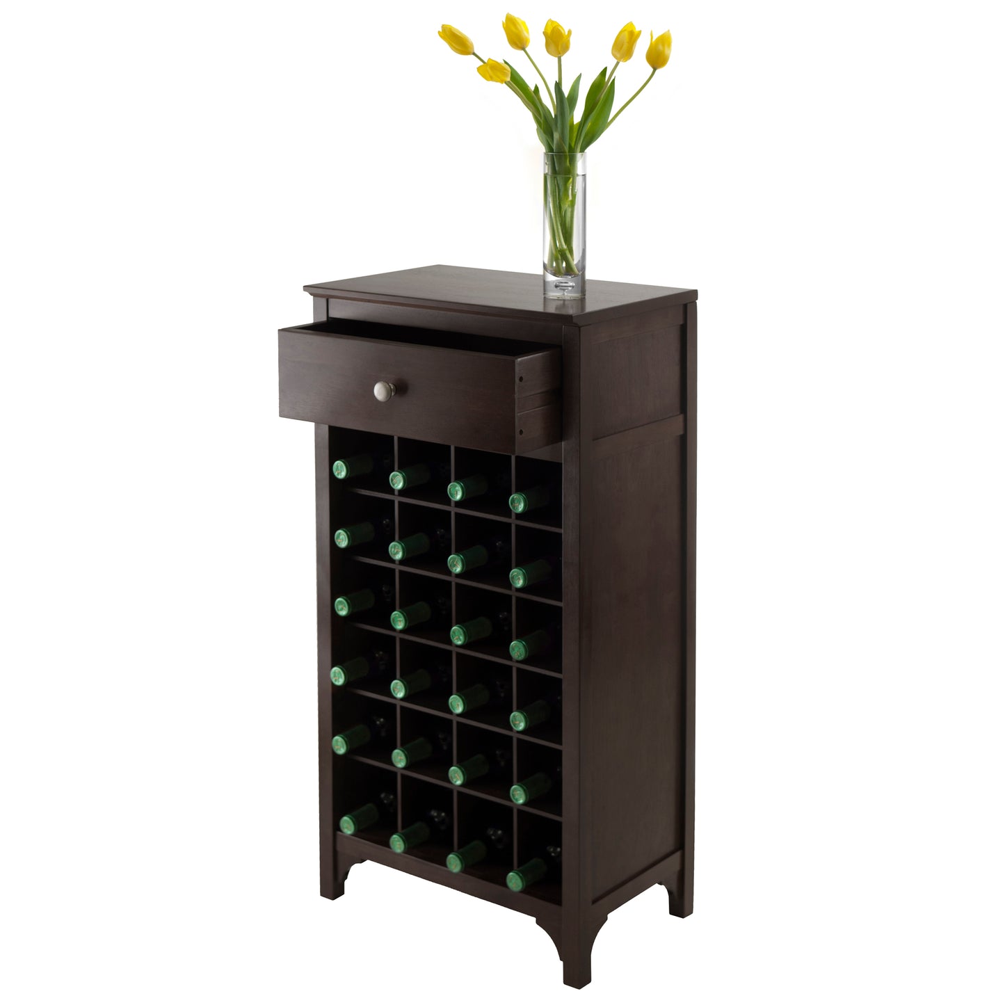 Ancona 24-Bottle Wine Cabinet, Espresso