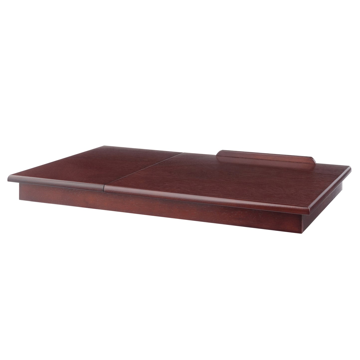 Alden Flip Top Desk, Tray with Drawer, Walnut