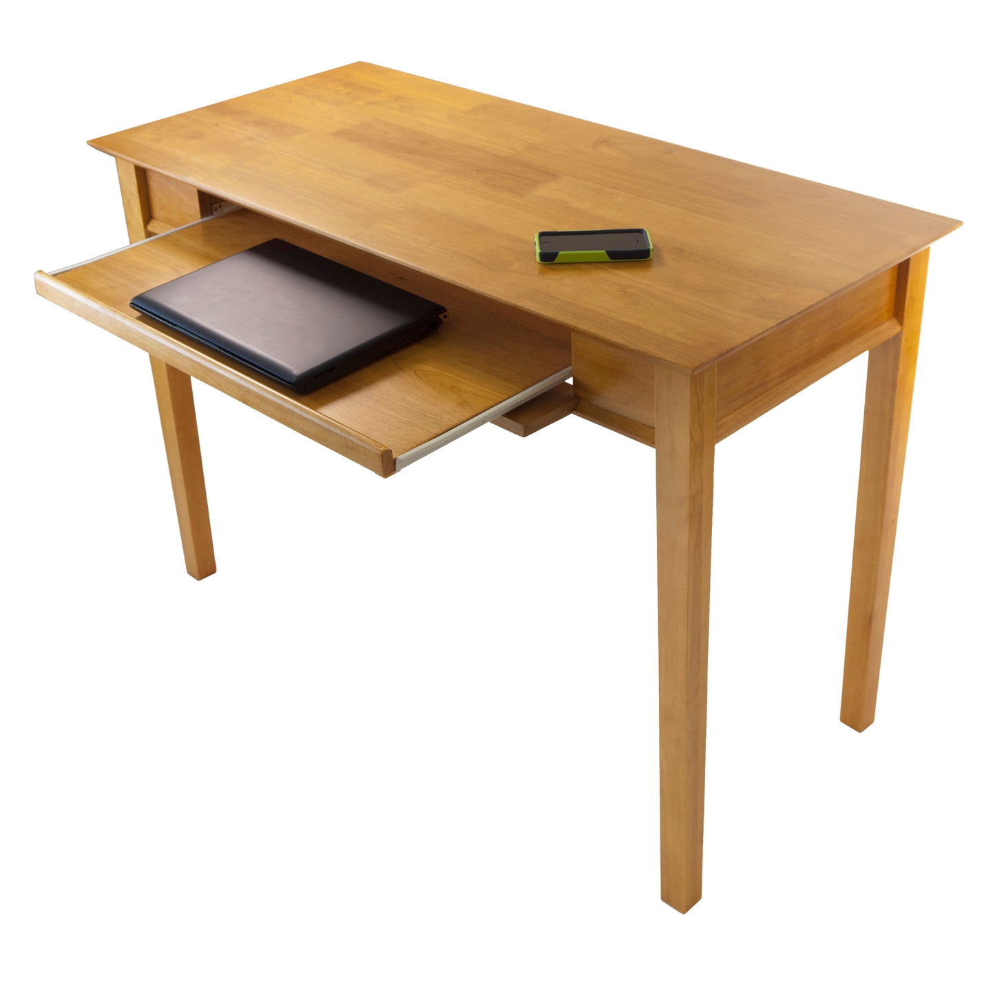 Studio Home Office Computer Desk, Honey Pine