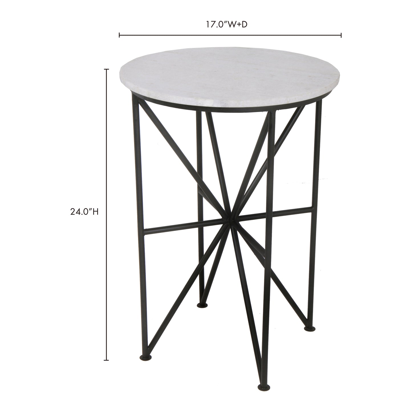 Quadrant Marble Accent Table