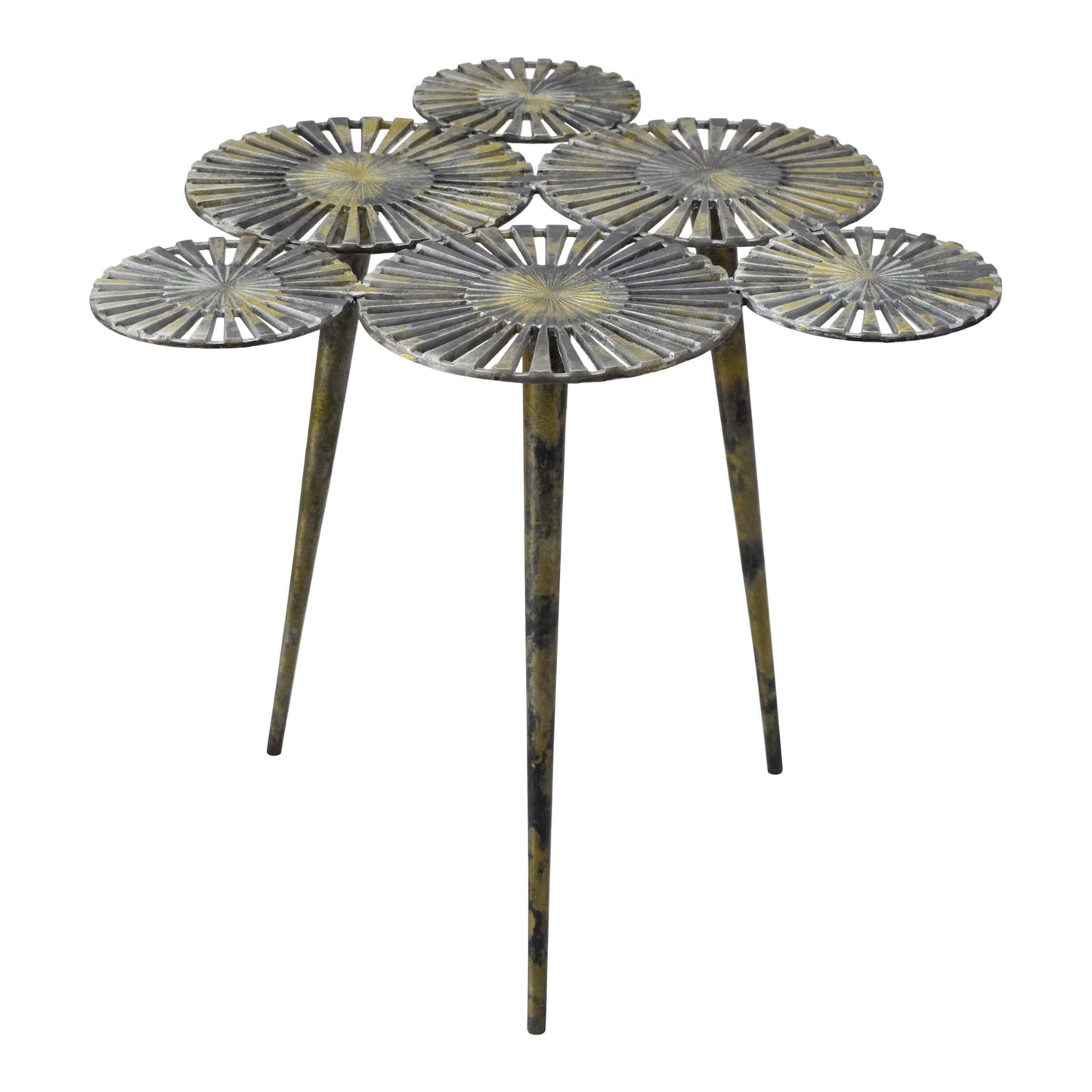 Flora Accent Table Antique Gold