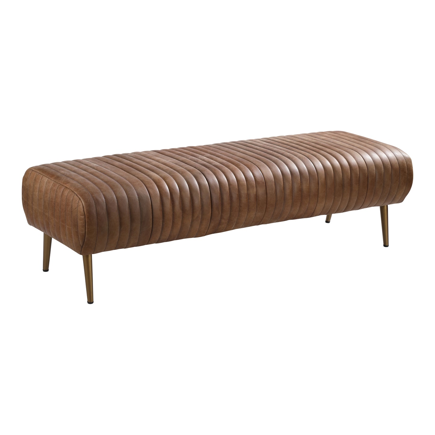 Endora Bench Open Road Brown Leather