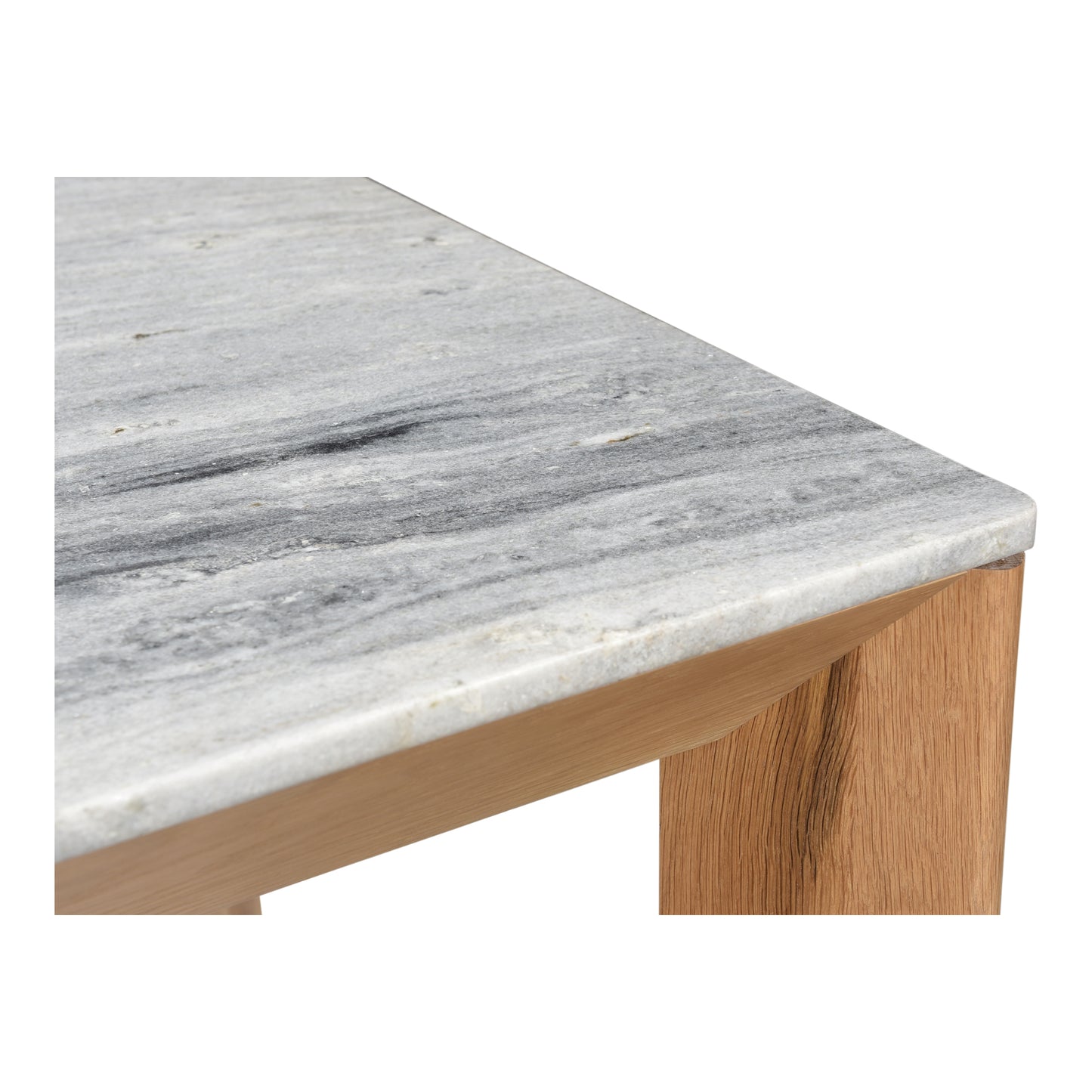 Angle Ashen Grey Marble Dining Table Rectangular Large